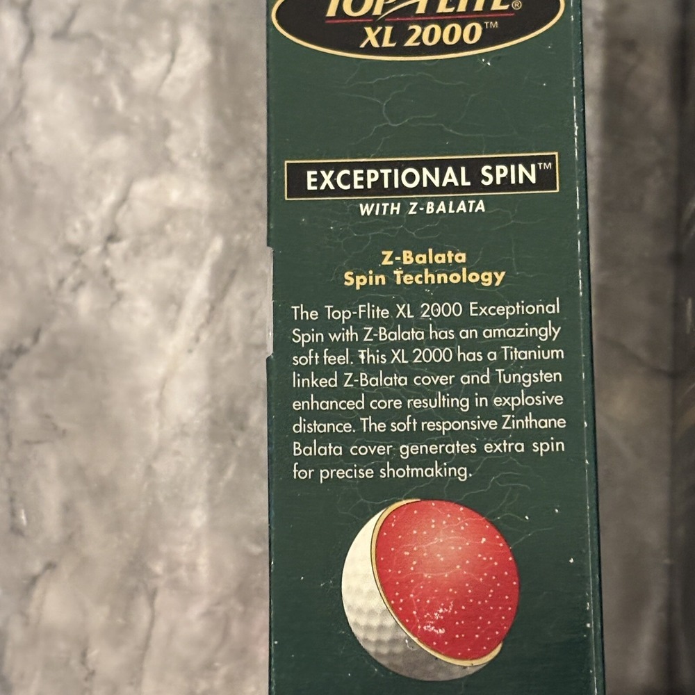 LOT OF 3 Top Flight XL 2000 Golf Balls‎ Extra Long Spalding Pack 9 NEW IN BOX - Picture 5 of 12